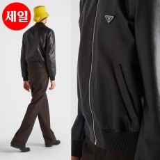 24년 프라다 삼각로고 레더 재킷 1120